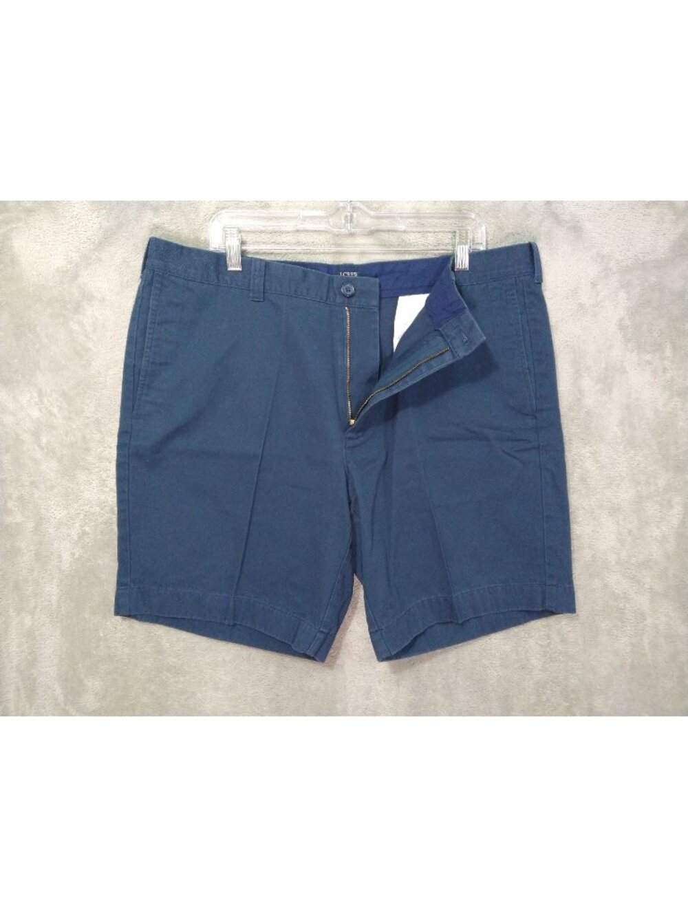 J Crew Shorts Mens 38 Navy Blue Gramercy Chino Flat Front Mid Rise Preppy